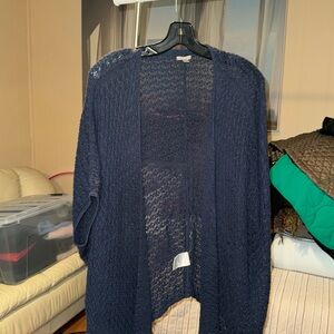 Blue cardigan short sleeves